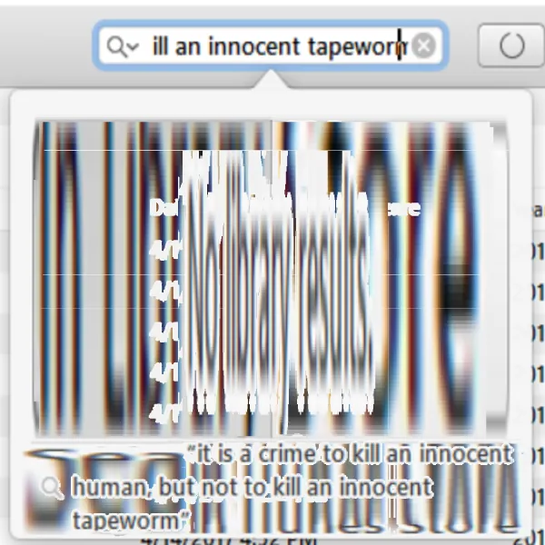 it is a crime to kill an innocent human, but not to kill an innocent tapeworm